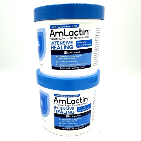 Lot of 2 ~ 12oz. AmLactin Rapid ReIief Intensive Healing & Hydrating Cream ~ NEW - Picture 1 of 6